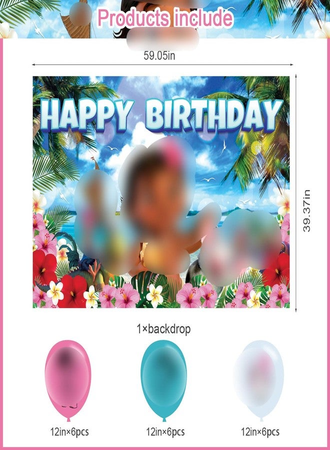 PINUO Princess Ocean Birthday Party Supplies Backdrop 5x3 Princess Boys Kids Happy Birthday Background Photography Ocean Party Decorations Banner Photo Booth Props - Image 2